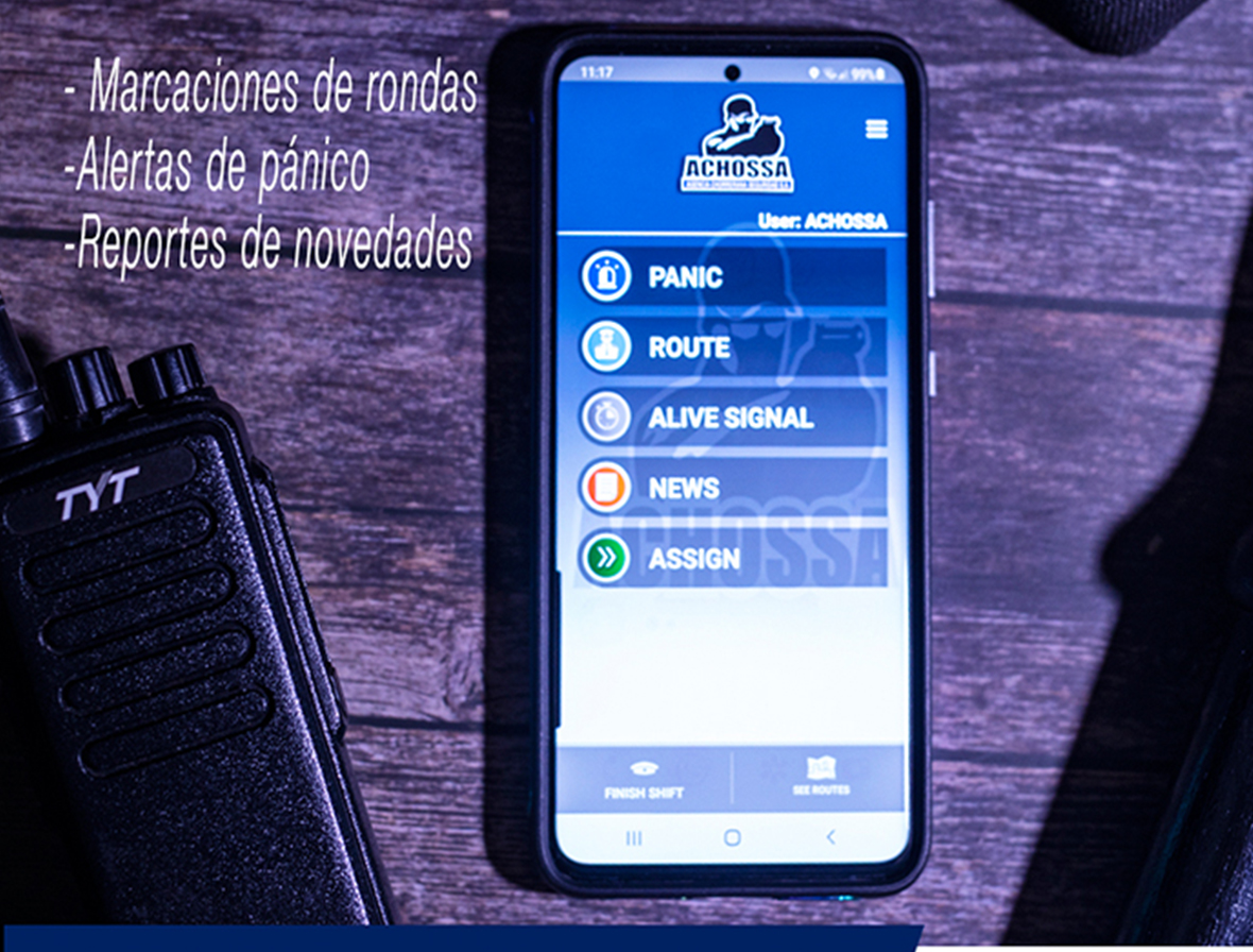 Aplicación Vigicontrol de ACHOSSA para rondas de seguridad